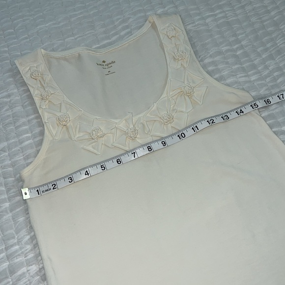 Kate Spade Soft Cream Flower Detailed Tank Top , M - Picture 7 of 9
